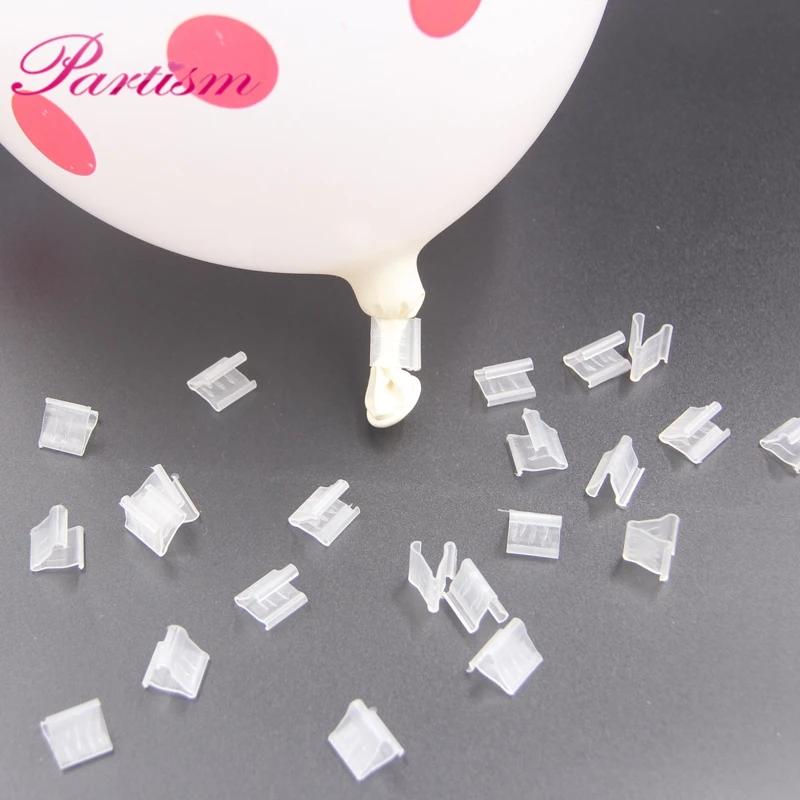 100PCS Balloons Clips "V" Shape Sealing Clip Balloon Buttons Clips For
