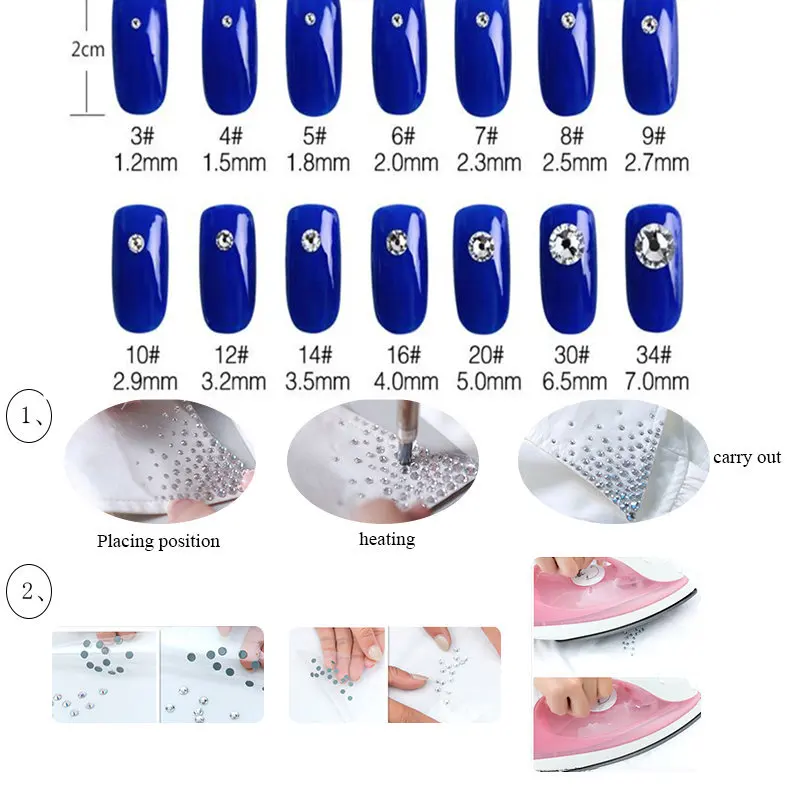 Hot-fix-Rhinestones-Iron-On-Rhinestones-For-Clothes-High-Quality-SS12-SS16-SS20-SS30-DMC-Crystal