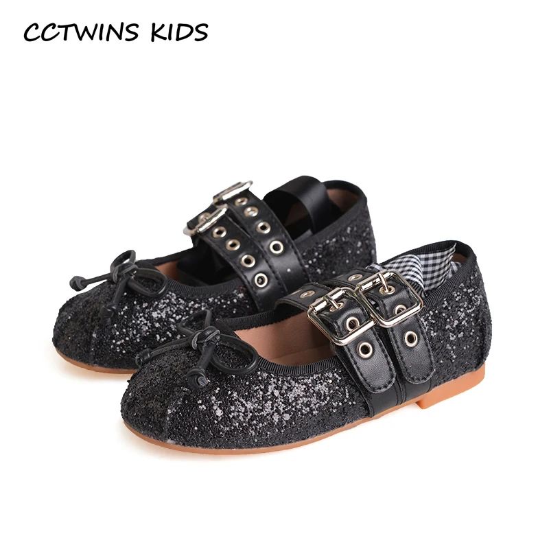 

CCTWINS KIDS 2018 Autumn Baby Girl Glitter Shoe Children Princess Butterfly Mary Jane Toddler Pu Leather Flat GM2158