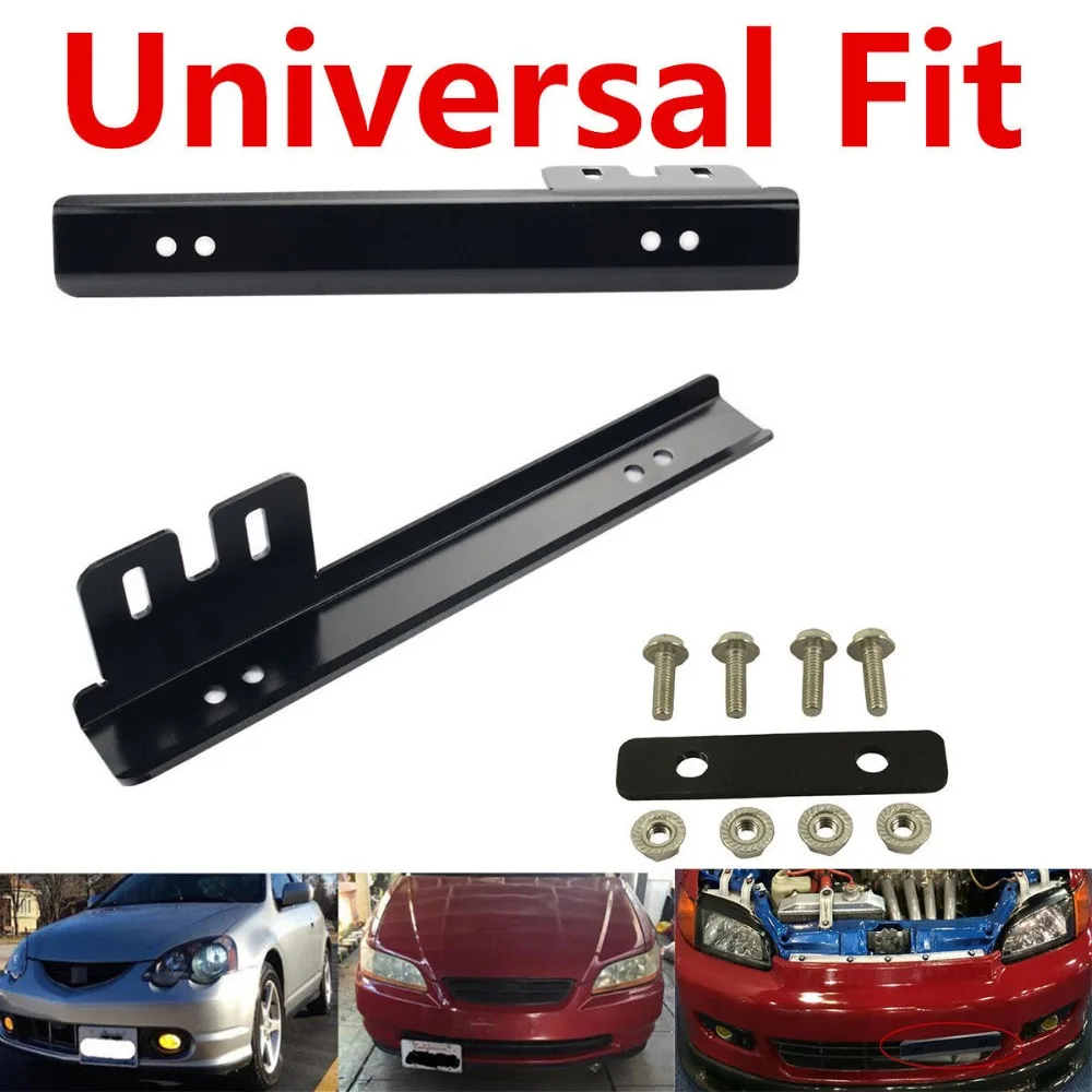 Universal-Black-Front-Bumper-License-Plate-Mount-Bracket