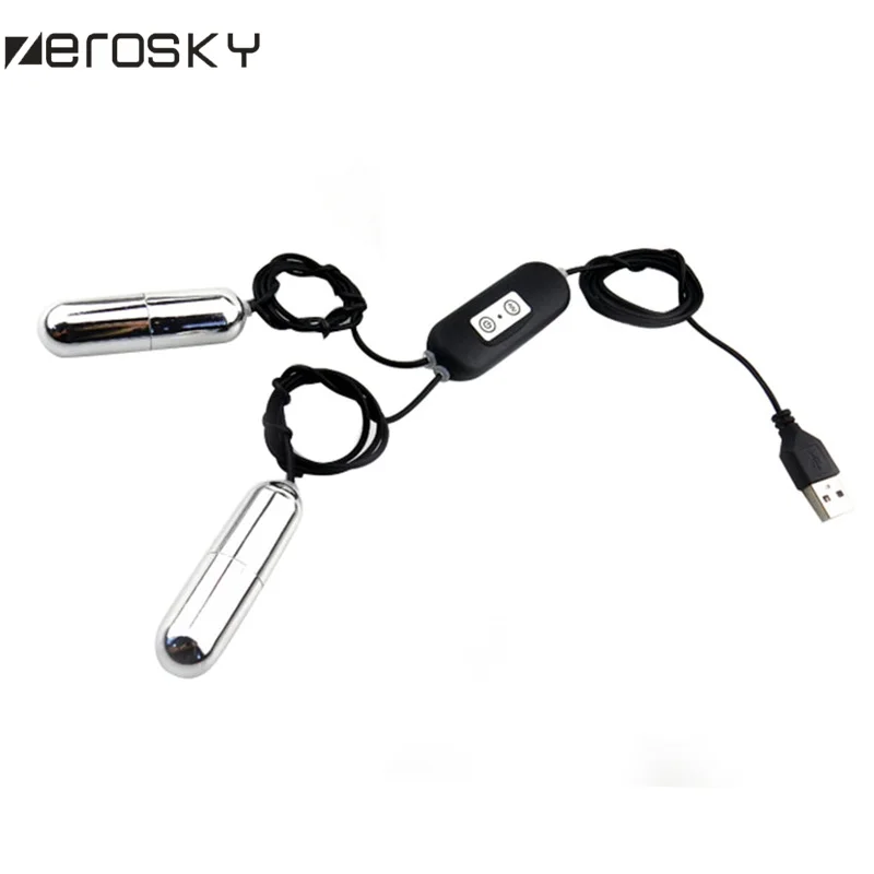 Двойной вибратор USB Egg Vibe пуля Анальная пробка Анальный и Стимулятор клитора для