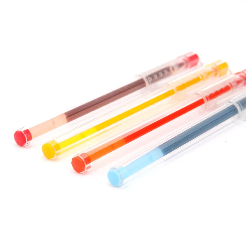 12 Pcs/Set Colored Gel Pens 0.5mm Fine Tip Kawaii Statioenry Waterproof Gel  Ink School Writing Journal Supplies Office Student