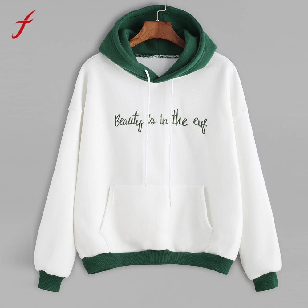Women Embroidery Long Sleeve Blusa Casual font b Hoodies b font For Women Fashion Letter Print