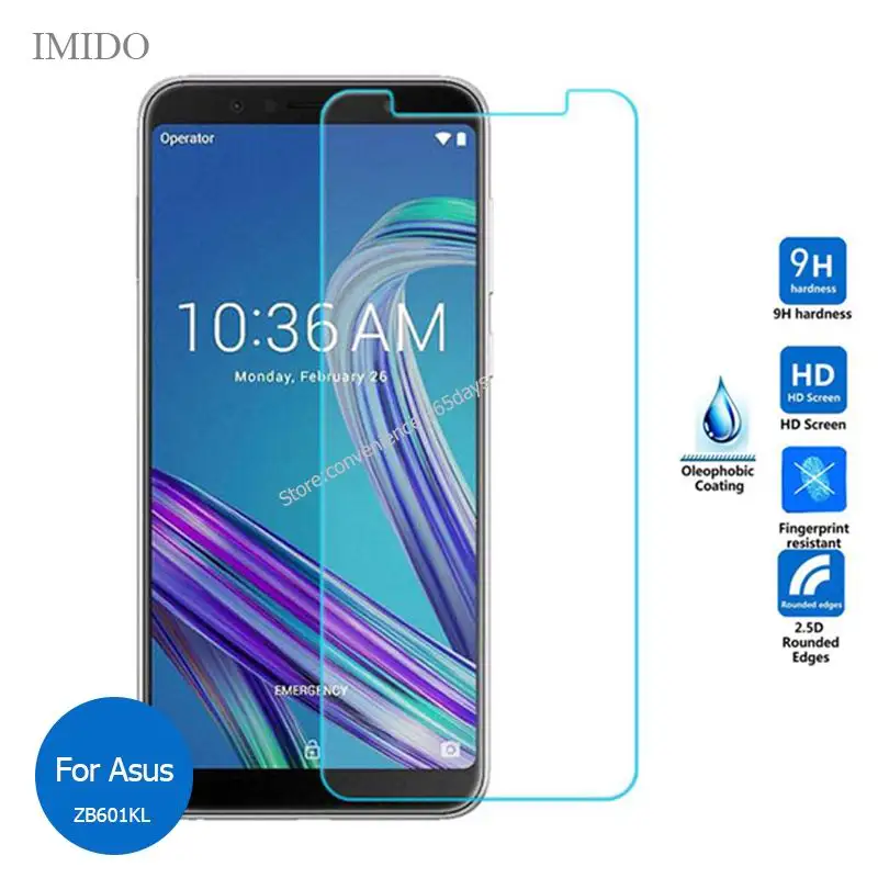 2 шт. для Asus Zenfone Max Pro M1 ZB601KL закаленное стекло защиты экрана 9h защитная пленка на