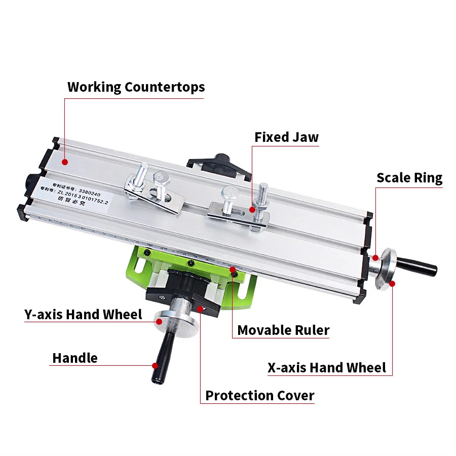 Миниатюрный Прецизионный Многофункциональный фрезерный станок скамейка сверла тиски приспособление Рабочий стол X ось Y Регулировка координатной таблицы