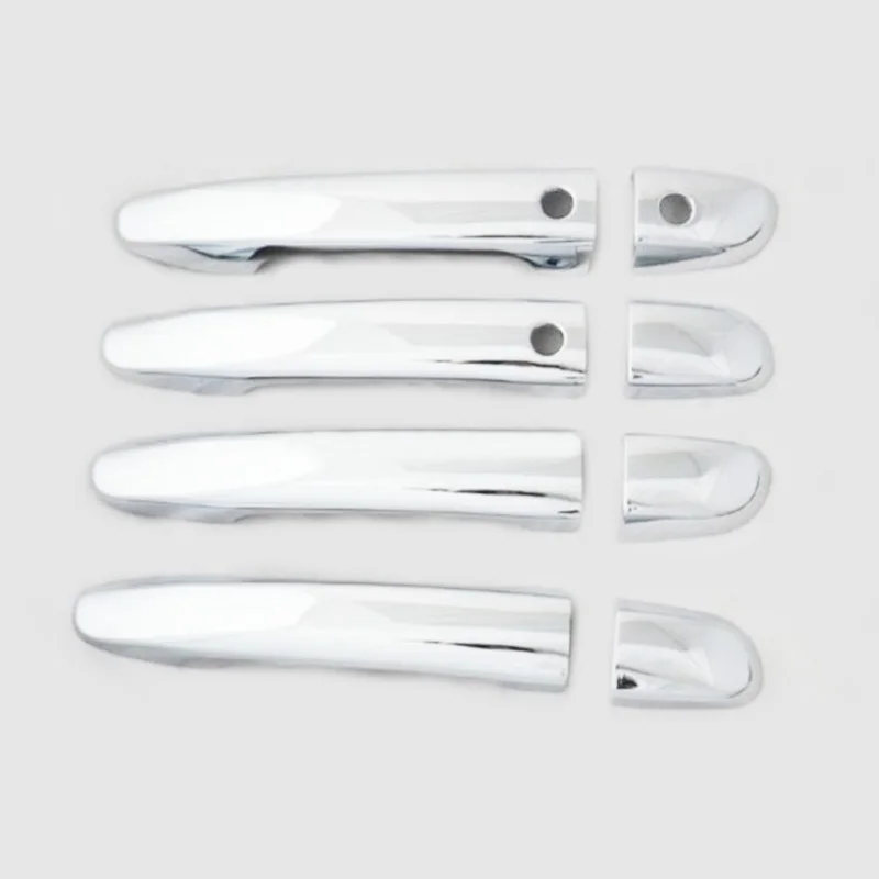 8Pcs/set ABS Chrome Smart Car Door Handles Cover Exterior Door Handle