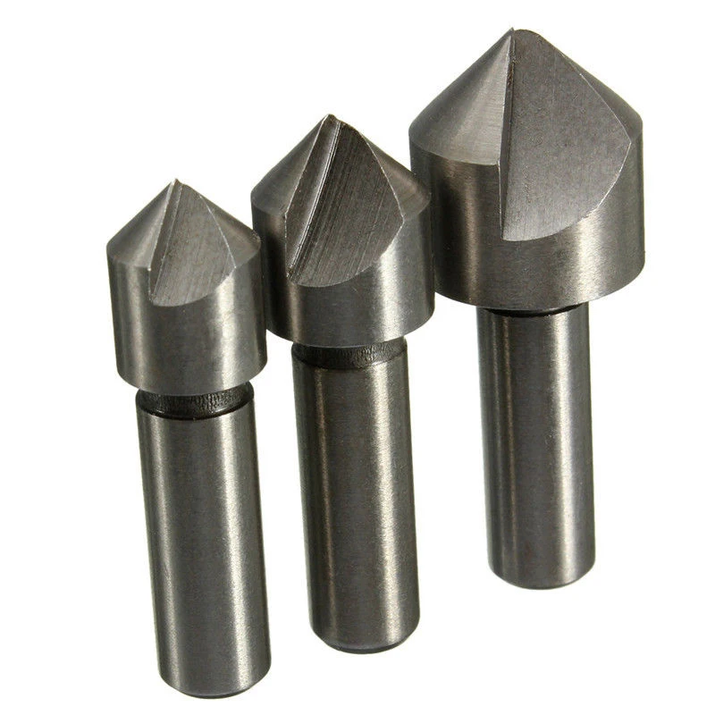 3pcs 90 degrees HSS Countersink Drill Bit Set for Steel Hard Metal 10+12+16mm