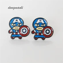 W2943 милые серьги-гвоздики супер герой серьги в стиле панк ювелирные изделия друг подарок для девушек и женщин