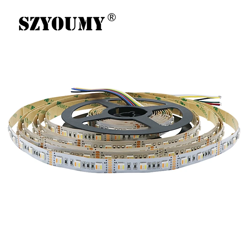 SZYOUMY Новые Поступления RGB + CCT Светодиодная лента 5050 60 светодиодов/метр 12 вольт 5 в 1