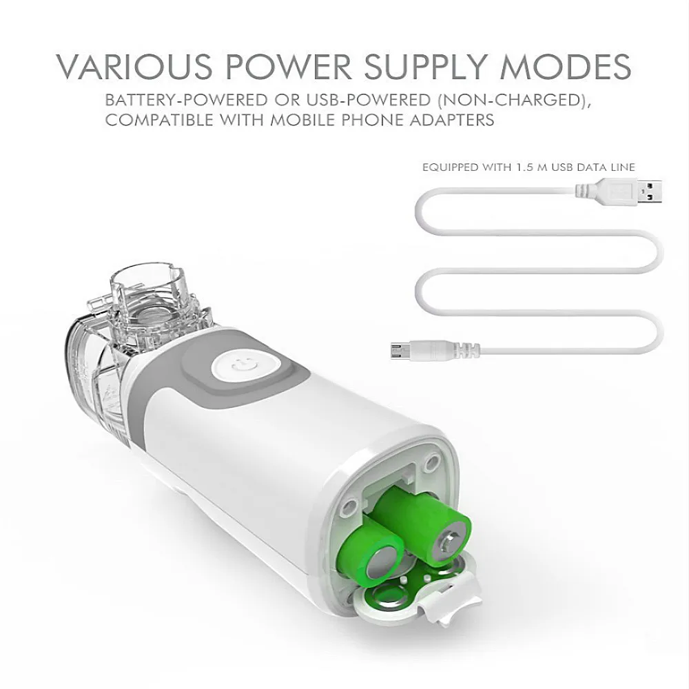 Мини Ручной портативный ингалятор с сетчатым распылителем, бесшумный Ингалятор usb, ингалятор для детей и взрослых, автоматический ингалятор для детей