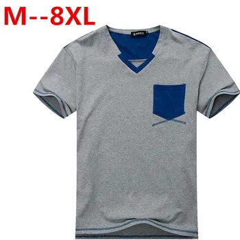 

Plus size 10XL 8XL 6XL 5XL 4X 2018 summer new fashion mens short sleeve t shirt absorb sweat ourdoors t-shirt male active V-neck