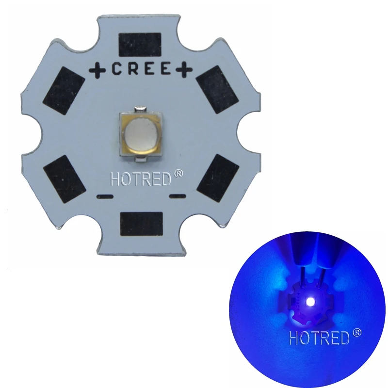 10pcs 3W 3Watt 2chip 375nm-380nm UV High Power Led Lamp Light with 20mm star