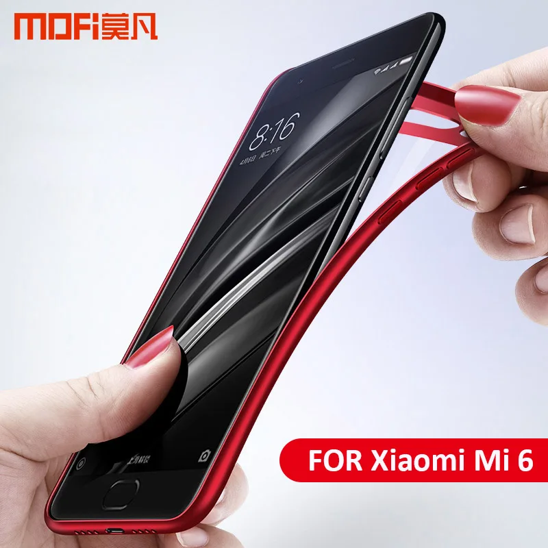 Чехол для Xiaomi Mi 6 MOFI мягкая силиконовая рамка из ТПУ + жесткий прозрачный чехол Mi6