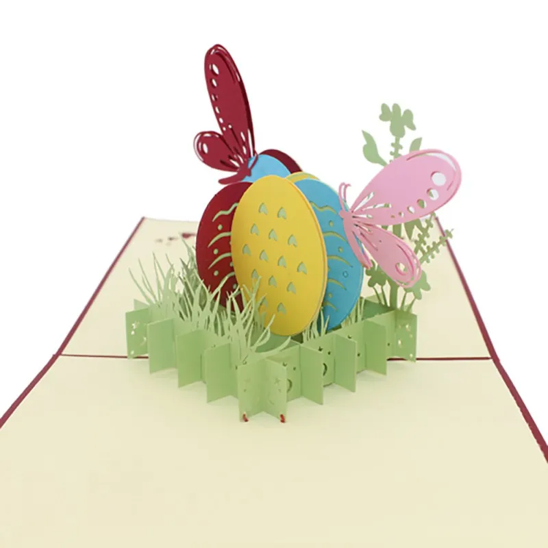 1New 3D Handmade Laser Cut Pop Up Paper Custom Greeting Cards Souvenirs