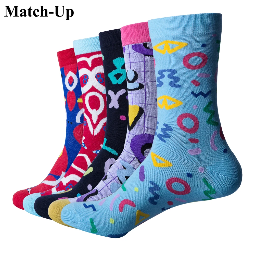 Match-Up Men's Socks Average code Cat  Men's Funny Socks Hip hop Cool  Socks for Complex flower colorful cotton socks