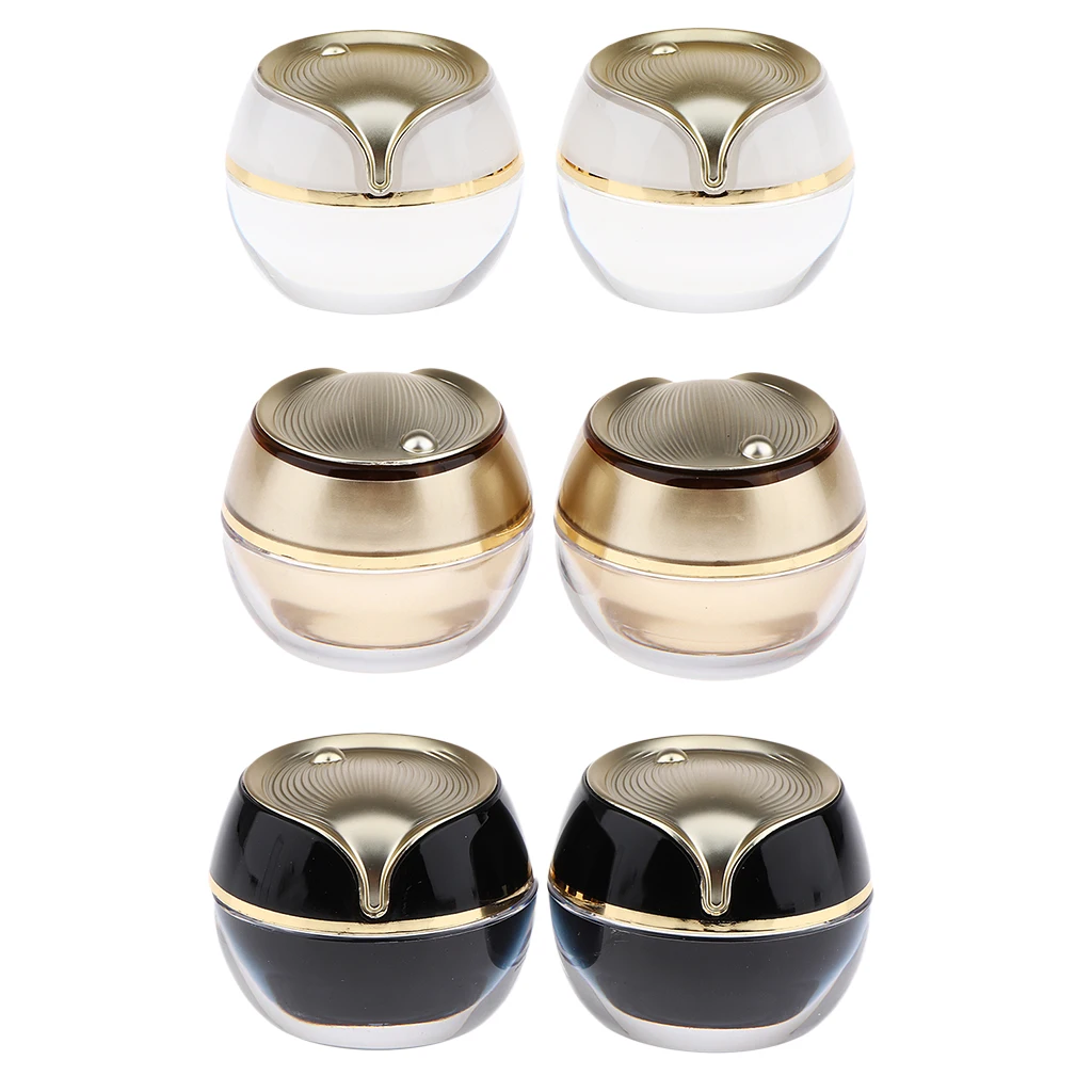

2pcs 10g Refillable Double Layers Plastic Jars Empty Face Cream Body Butter Moisturizers Containers for Travel