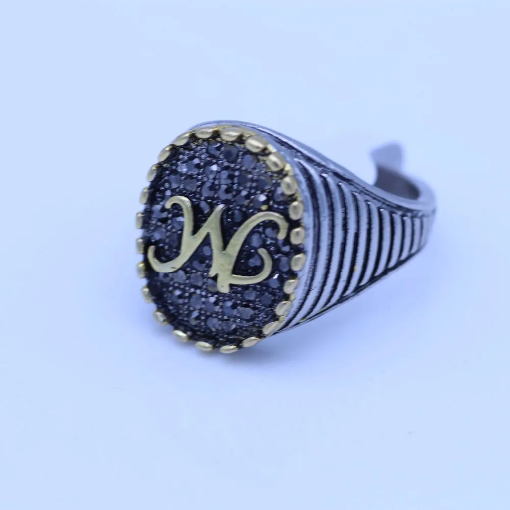 Vintage Classic Stainless Steel Alloy Islamic Muslim Ring For Menin