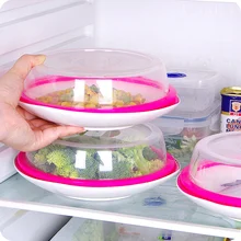 Tampa de vedação de silicone à prova de vazamento redonda, cobertura de microondas cobrir alimentos manter fontes de malha frescas para fontes de cozinha