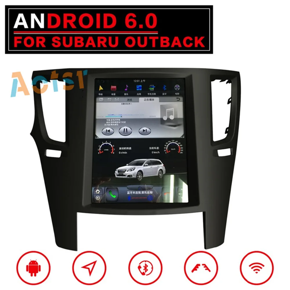 

Tesla Style 10.4"BIG Screen Android 6.0 4 Core Radio GPS Navigation No Car DVD Player For Subaru Legacy Outback 2009-2014 Stereo