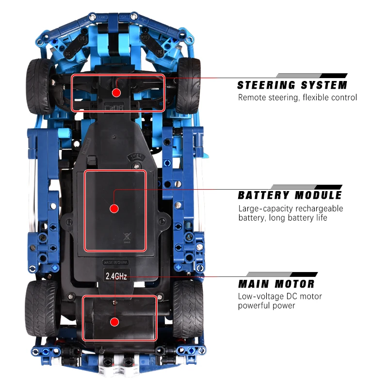 419+ шт, серия Technic, блоки, гоночные машинки, игрушка, супер синий спортивный Радиоуправляемый автомобиль, строительные блоки, наборы, DIY, кирпичи, модель, игрушки для детей