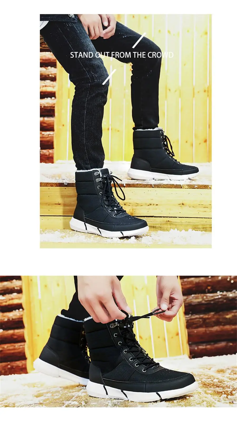 STQ; коллекция года; женские зимние ботинки; ботильоны на платформе; женские теплые водонепроницаемые ботинки на меху на плоской подошве для дождливой погоды; женские ботинки для пешего туризма; 8827