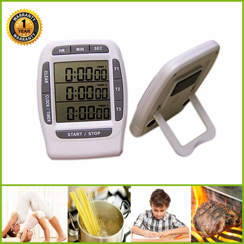 

Three Channel Liquid Crystal Display Kitchen Timer, Digital Kitchen Timer