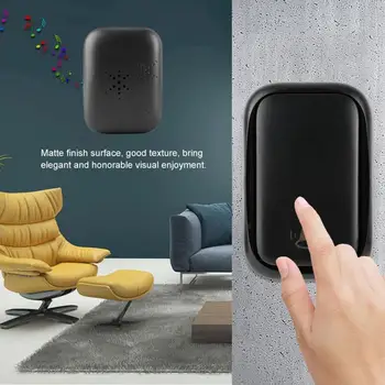 

1V2 Wireless Doorbell Kit 58 Chime Self-generating Transmitter 2 Receivers Door Bell