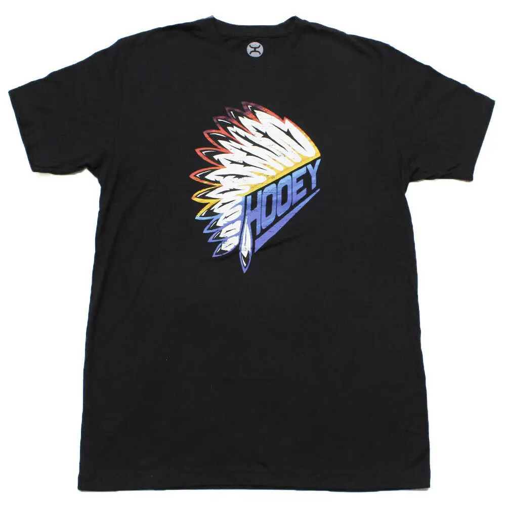 

HOOey Cowboy Black with Headdress Logo Men's T-Shirt