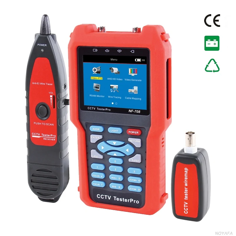 

Free shipping, NOYAFA NF-708 3.5 inch screen cctv tester CVBS test & Multimeter & cable tester welcome to OEM