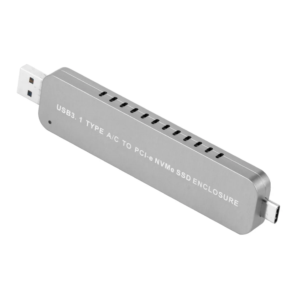 XT-XINTE LM906 USB3.1 TYPE-A+ C к M.2 NVME SSD адаптер жесткий диск корпус внешний HDD корпус для 2242, 2260, 2280 NVMe SSD