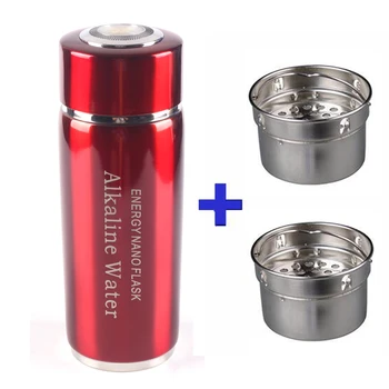 

Healthy Alkaline Water Bottle 380ML Dual Filter 4 Colors Nano Bottle Energy Flask High PH Quality