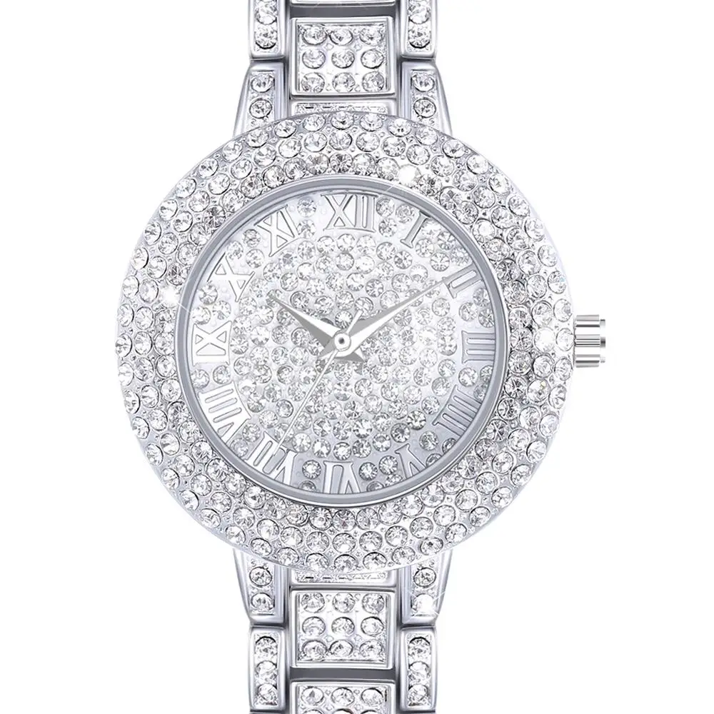 

New Arrivals Ladies Wrist Watch Quartz Crystals Dial Metal Band Alloy Case Dress Rhodium Gold Color