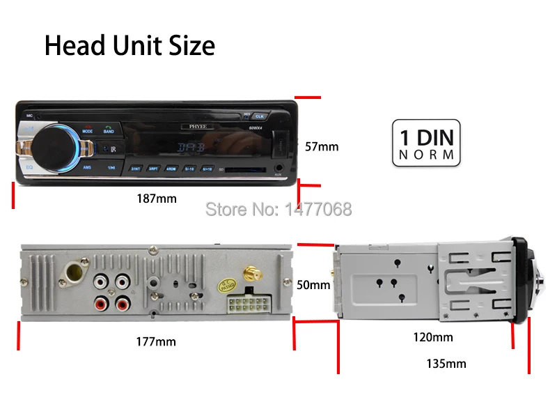 1 Din автомагнитола DAB Авторадио Bluetooth Авто Аудио Стерео RDS AM FM MP3 USB SD Aux-in-dash ISO головное устройство PHYEE SX-MP3520DAB