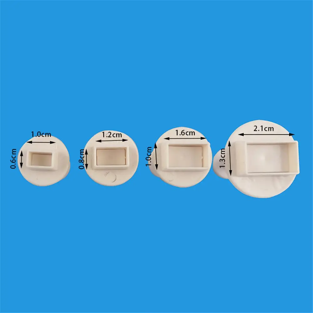 

4Pcs Sugar craft Cake Decorating Tools Fondant square Plunger Cutters Cake Tools Cookie Biscuit Cake Mold Bakeware Accessories