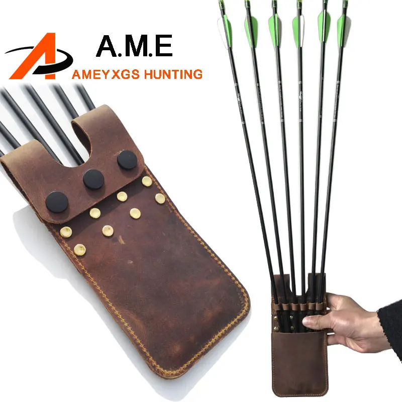 Archery Quiver Waist Pocket Handmade For 6 Pieces Arrows Outdoor Sport