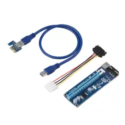 0,3/0,6/1 м Professional PCIE 1X к 16X Extender Riser Card адаптер для укрепления питание + мощность шнур