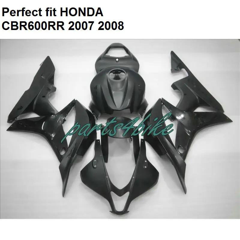 Бесплатный комплект обтекателей на заказ для Honda CBR 600RR 07 08 матовые черные