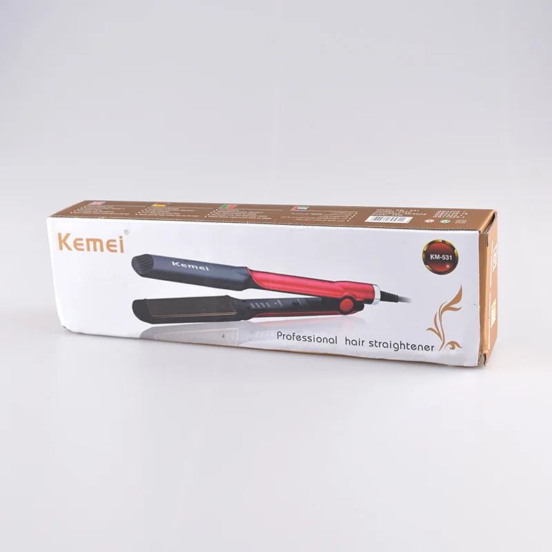 Alisador de Cabelo em Cerâmica Ferro do Cabelo Liso do Cabelo Profissional Endireitar Curler Steamer Vapor Ferro Costura Hair Styling Ferramenta Km531 15 High Quality Beleza e saúde