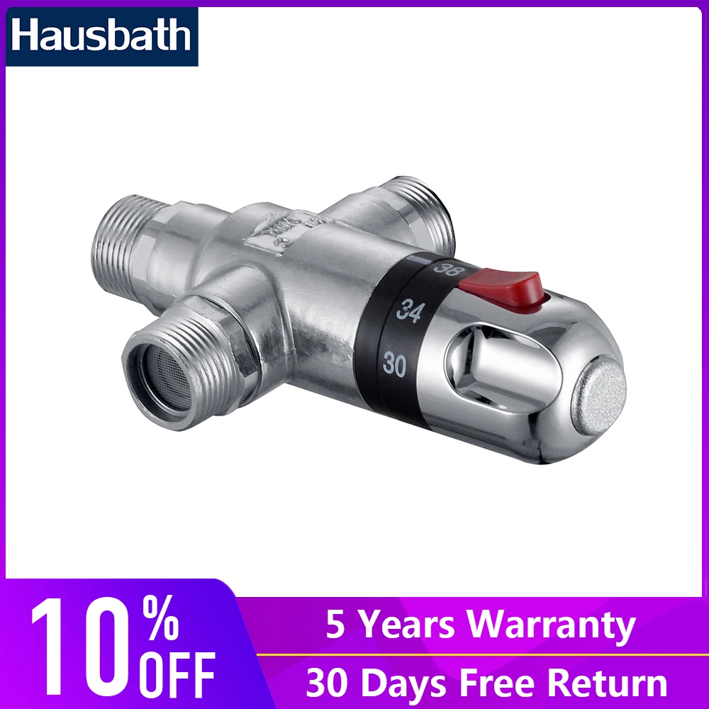

Thermostatic Mixing Valve Triangle Valve Bathroom Accessories Water Mixer Faucet Cartridges Temperature Control Solar