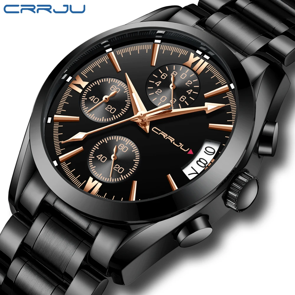 

Top Luxury Brand Men Chronograph Waterproof Watches Fashion Business Stainless Steel Male Clock For Men Relogio Masculino