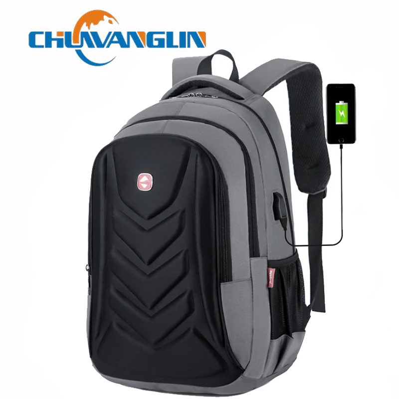 Chuwanglin 15.6 بوصة كمبيوتر محمول USB شحن مكافحة سرقة حقيبة الرجال حقيبة السفر للماء حقيبة مدرسية الذكور Mochila E86
