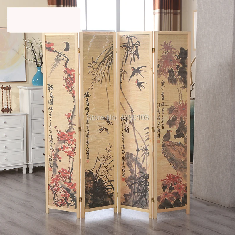 Foldable wooden room dividers