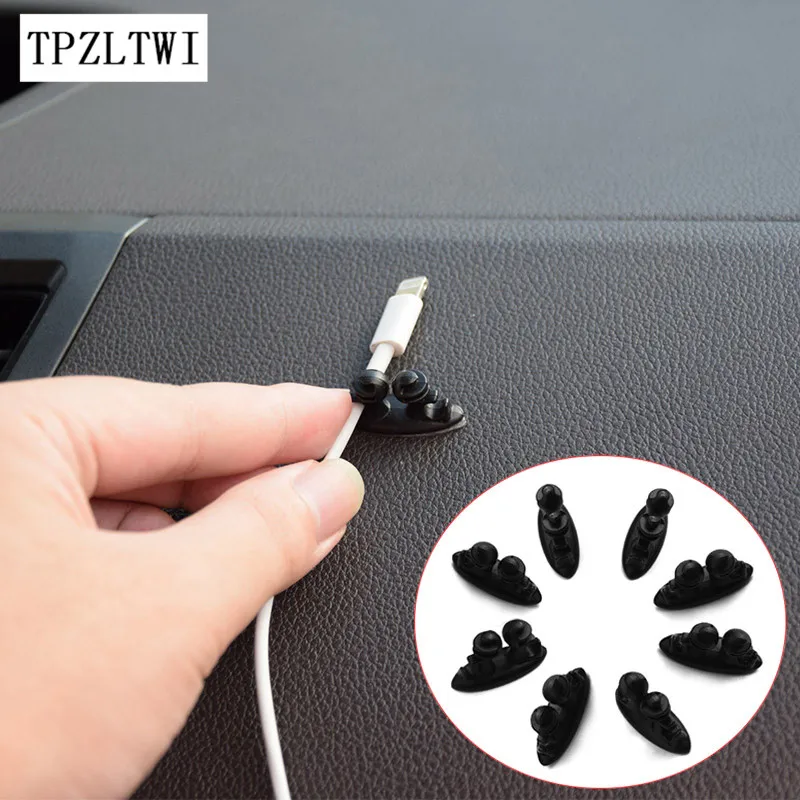 TPZLTWI 8 шт. автомобильный зажим для проводов USB кабель фиксированный держатель SEAT