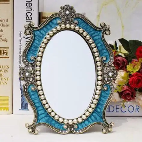 Europeu do Vintage a Princesa Espelho de Maquiagem Venda Quente Espelho Mesa Quarto wc Vidro Grande 10 Espelhos para maquiagem