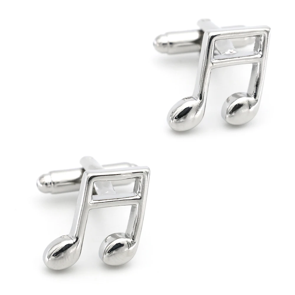 

Men's Note Cufflink Copper Material Silver Color