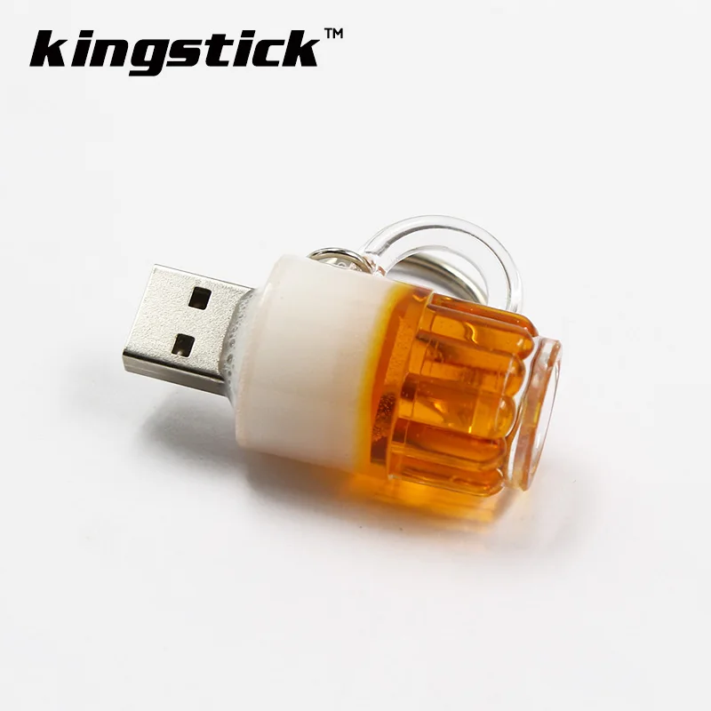 Kingstick Mini Usb флеш-накопители маленькая бутылка пива Флешка Usb флеш-накопитель