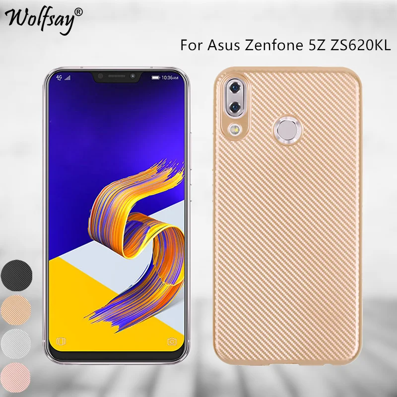Чехол для ASUS Zenfone 5 6 2 дюйма Ультратонкий Мягкий силиконовый чехол из ТПУ и резины