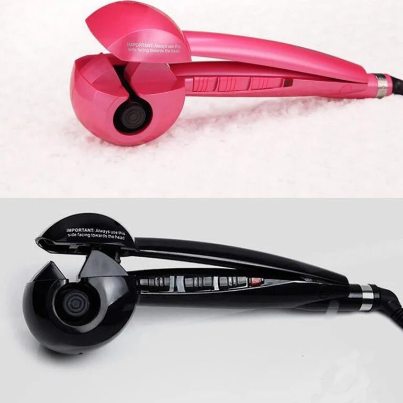 

Pro Perfect Curl Iron Stylist Tools Black and Pink Model The Perfect Curling Machine Hairdressing Tools 110V - 240V