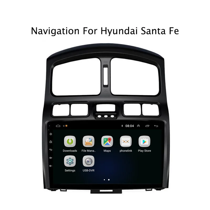 Excellent 9" 2.5D IPS Android 8.1 Car DVD GPS For Hyundai Santa Fe 2006 2007 2008 2009 2010 2011-2015 Car Radio Head Unit with Navigation 1