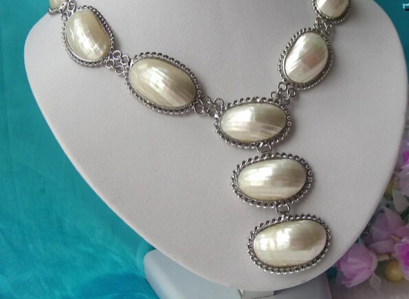 

ddh002630 stunning big 30mm white baroque south sea mabe pearl necklace